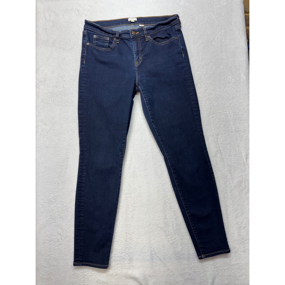 J.Crew Stretch Skinny Jeans Dark Indigo Blue Denim C9176 Womens 29/28